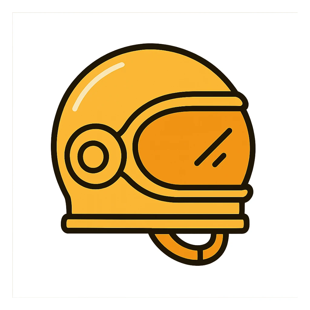 golden pilot helmet, shiny metallic gold, detailed, icon style sticker