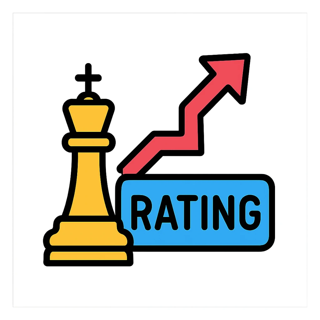 a chess rating going up sticker