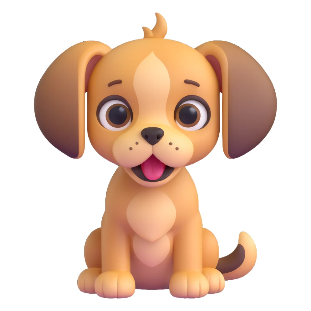 cute puppy dog with big eyes sticker