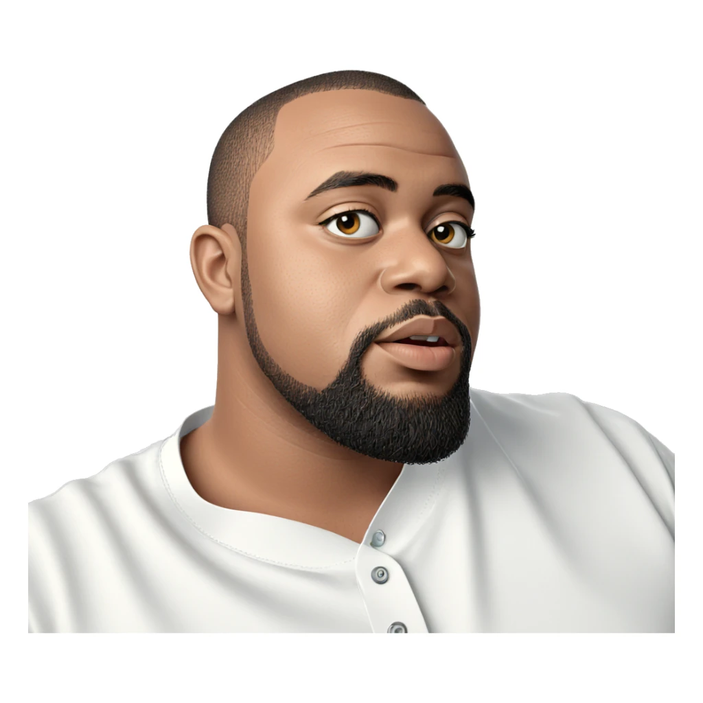 male portrait with buzz cut sticker