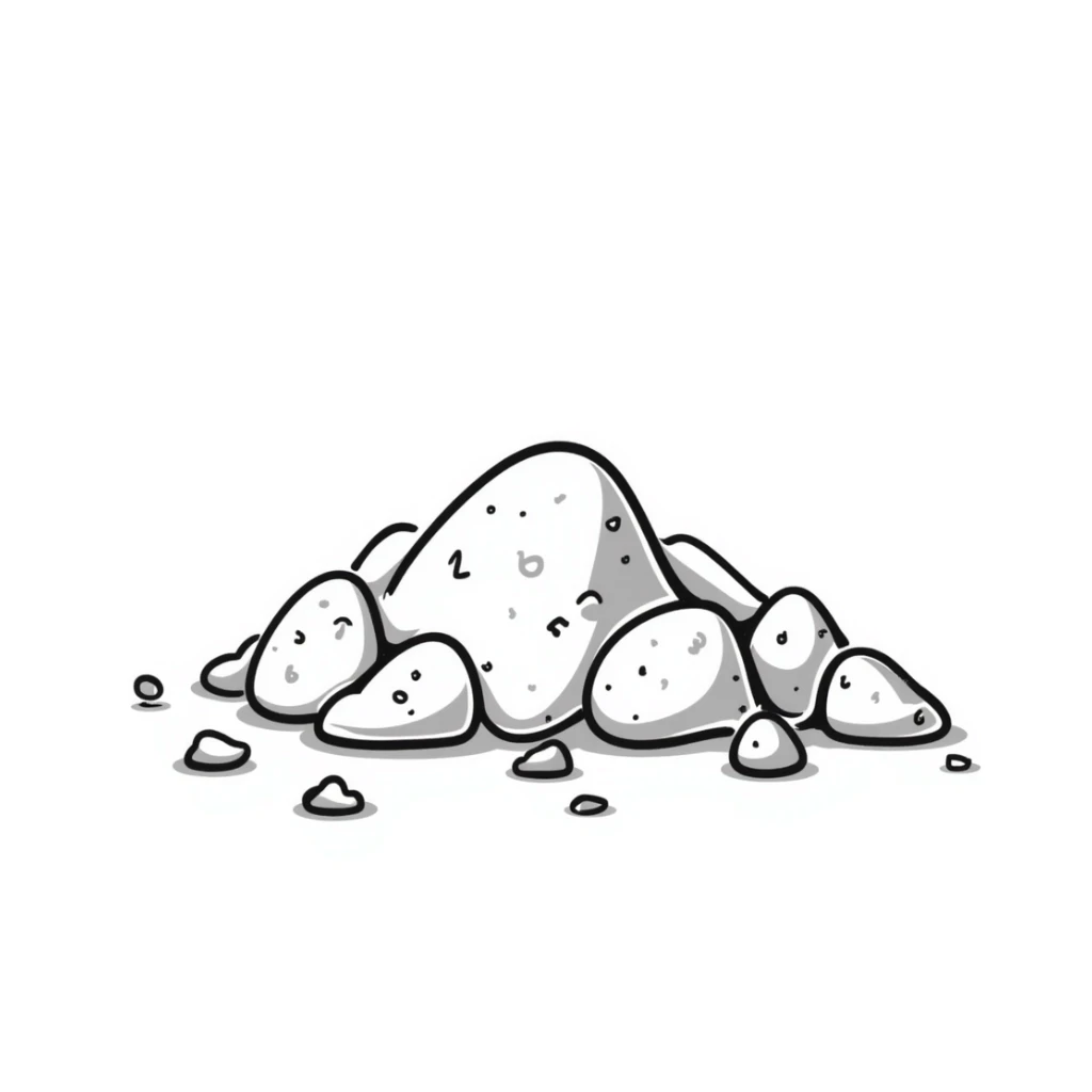 hand-drawn pile of sugar crystals sticker