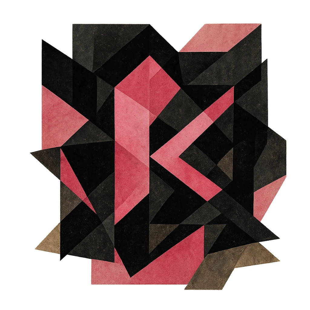 Blackpink inspired icon, pink and black, artistic and abstract sticker