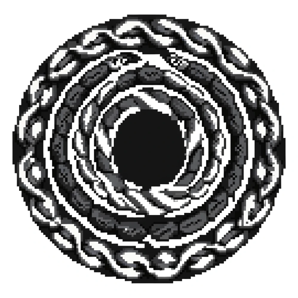 circle of snakes, multiple snakes arranged in a circular pattern sticker