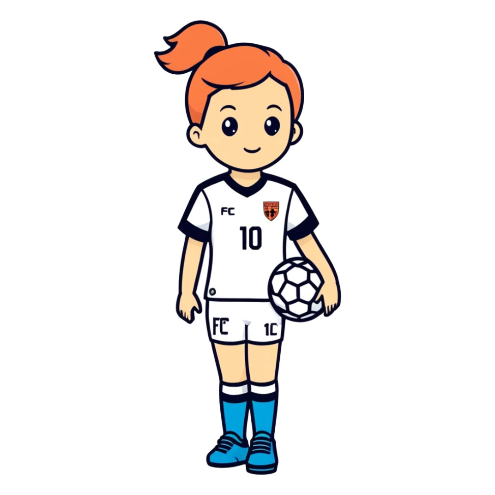 Mädchen trägt Fc Münsingen Trikot  sticker