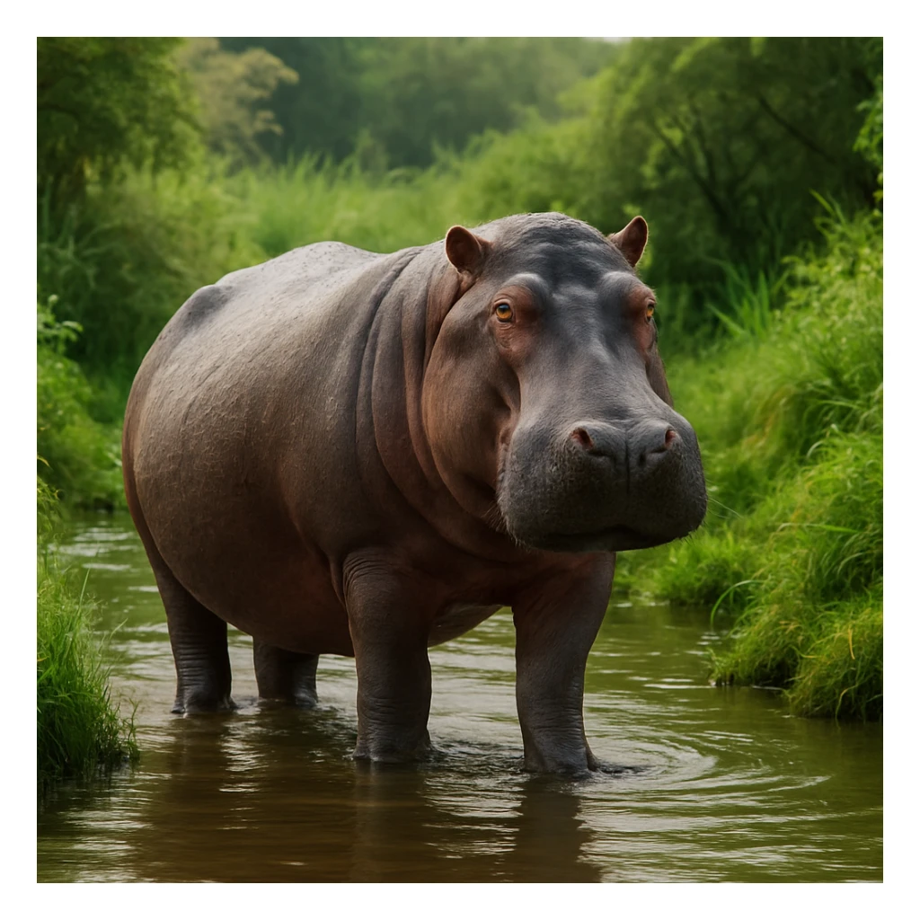 Hippopotamus sticker