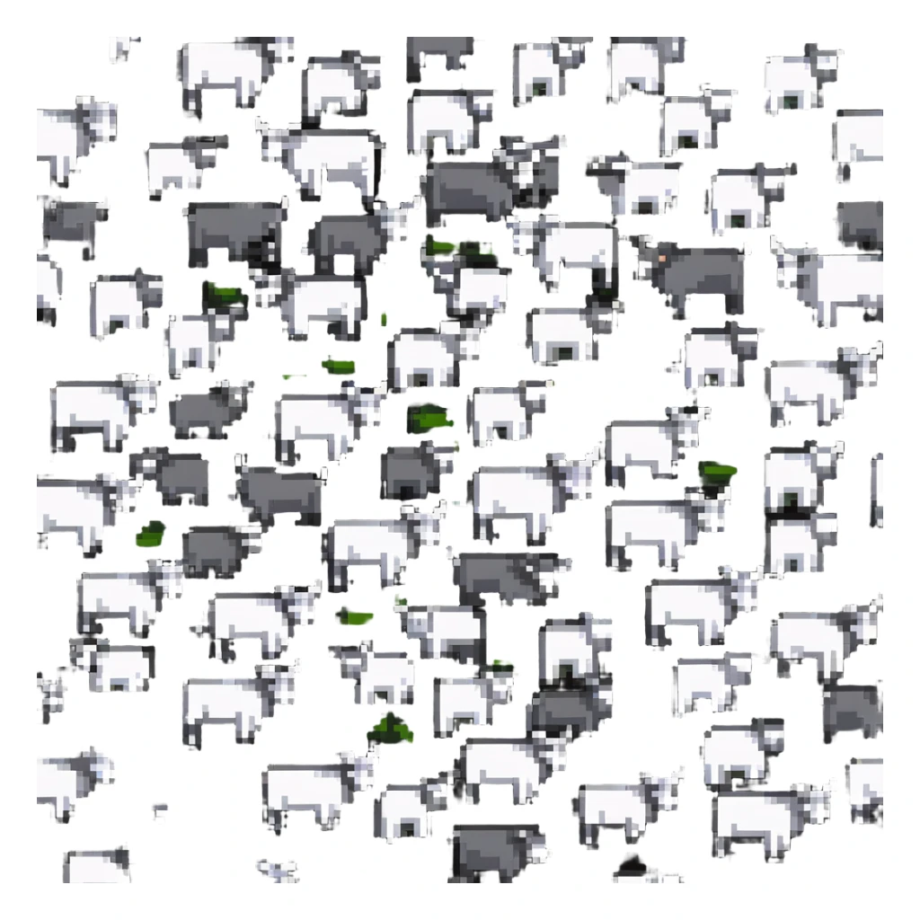 many oxen in a group sticker