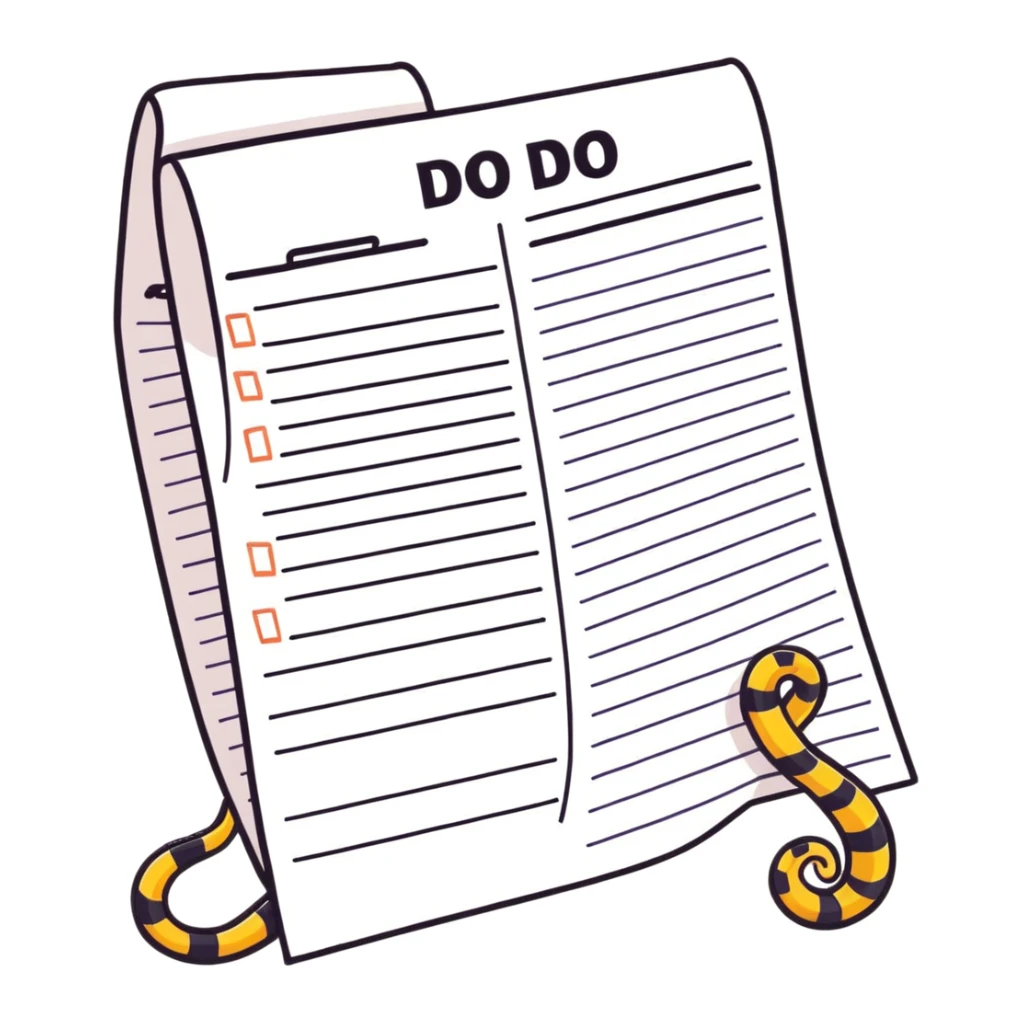 a to-do list paper that is extremely long, curling up and down like a snake, filled with many tiny checkboxes, fading into the distance to look never-ending sticker