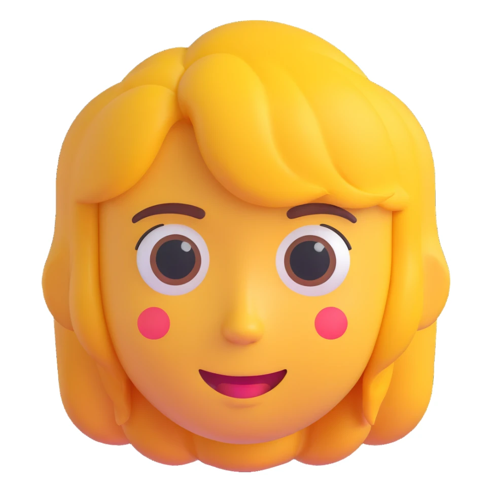 3D emoji style portrait capturing main facial features and hairstyle from reference image sticker