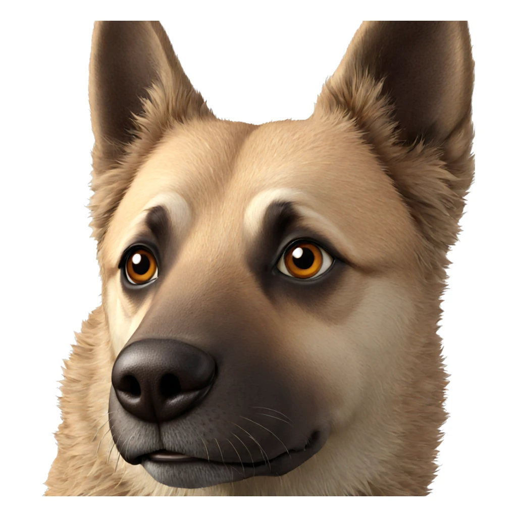 realistic brown-eyed animal portrait sticker