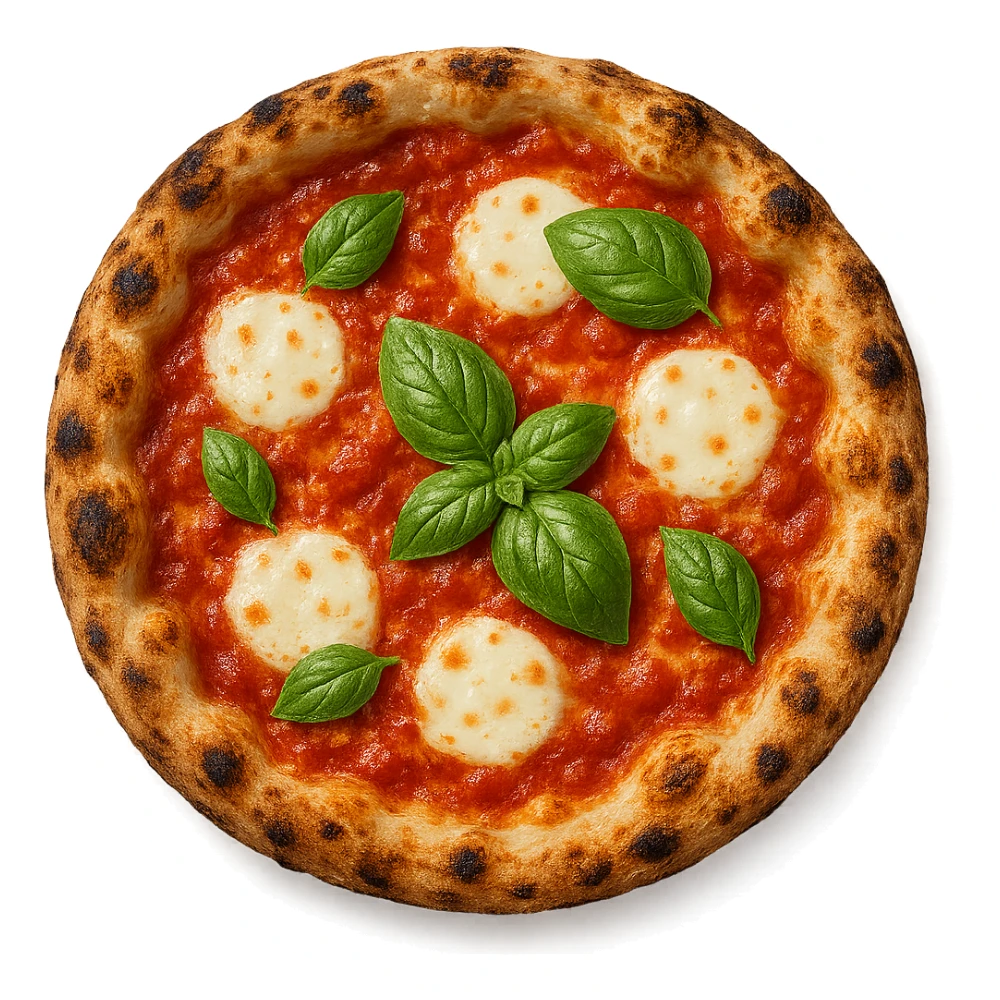pizza napoletana vista dall'alto sticker