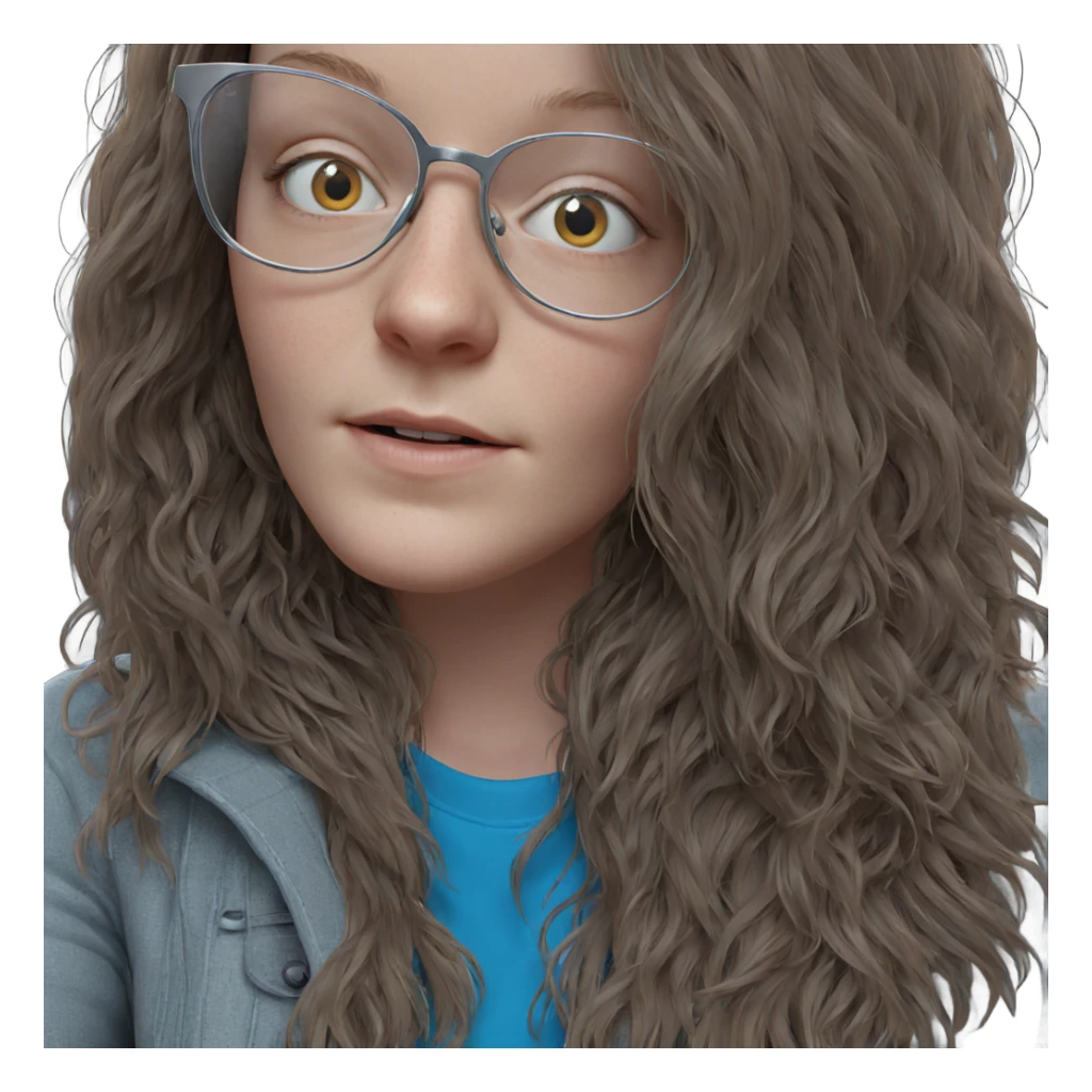 realistic portrait of girl sticker