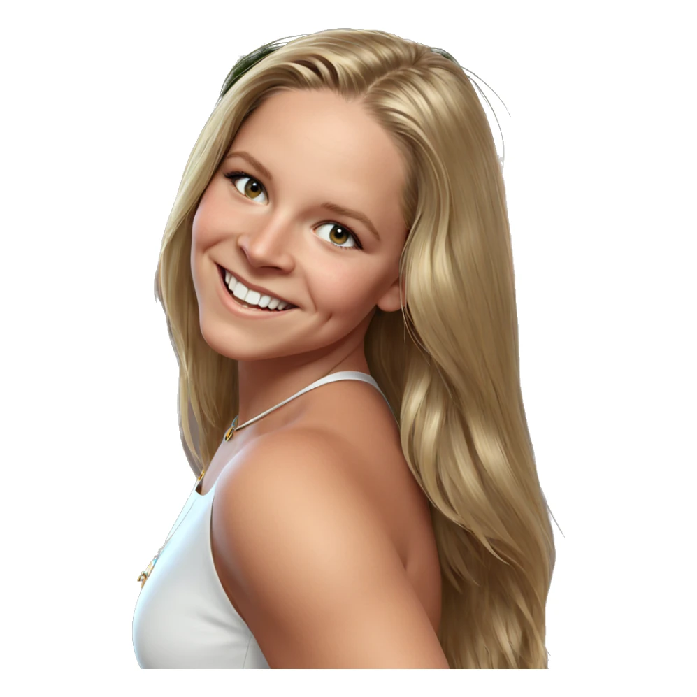 smiling girl in elegant dress sticker