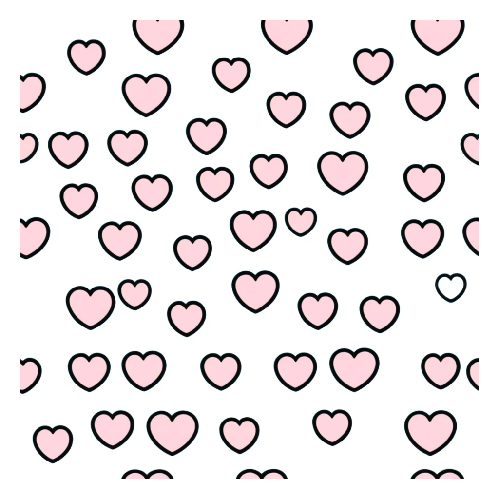 pastel blue and pastel pink heart pattern sticker