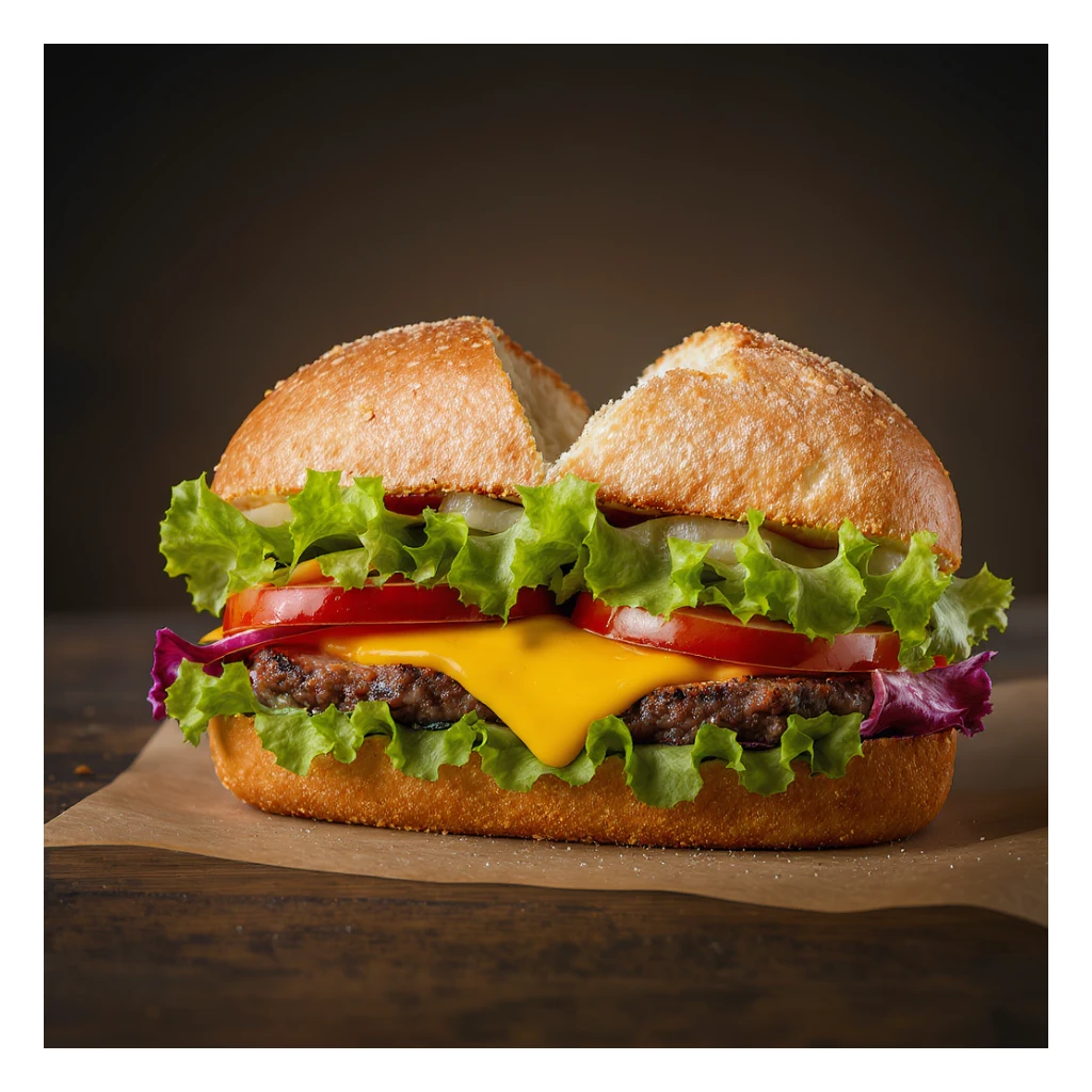 heart-shaped sandwich, professional photography style sticker