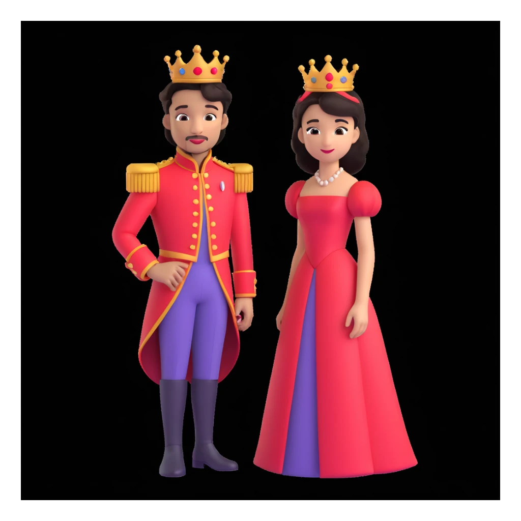 prince in red dress, royaqle background sticker