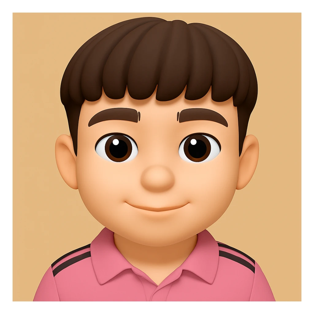 Make the facial expression less sad while preserving the 3D emoji style look and feel. sticker