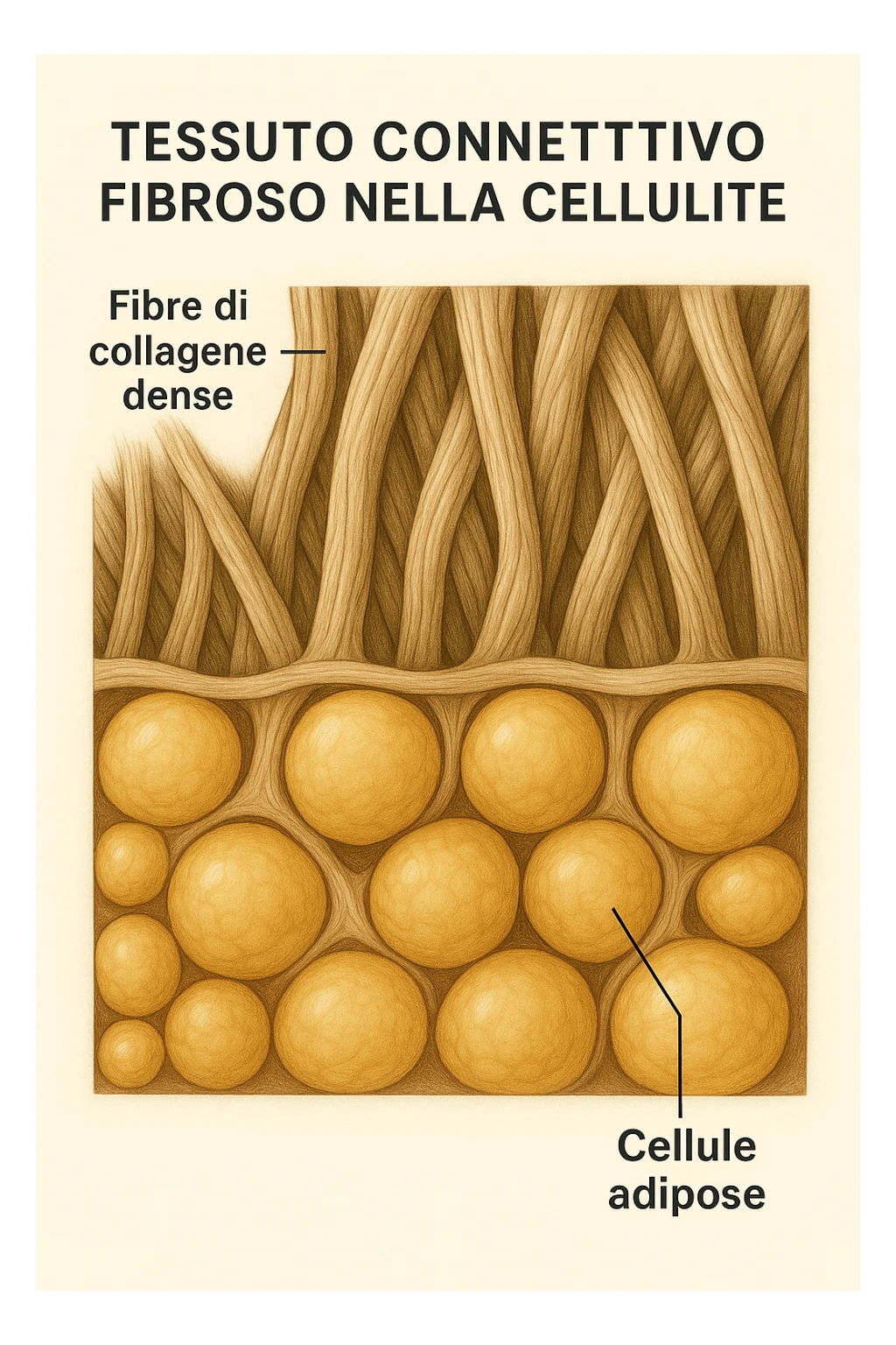 tessuto connettivo fibroso di cellulite in italiano sticker