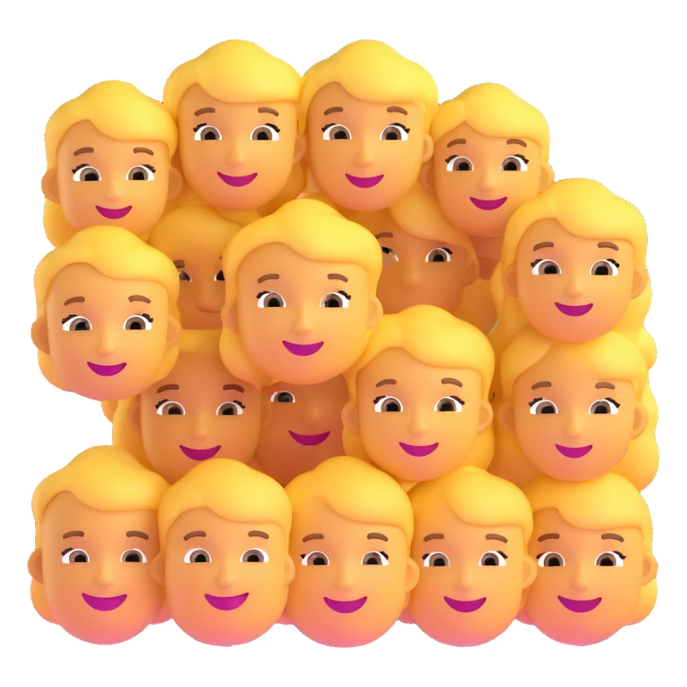 group logo with smiling faces together sticker