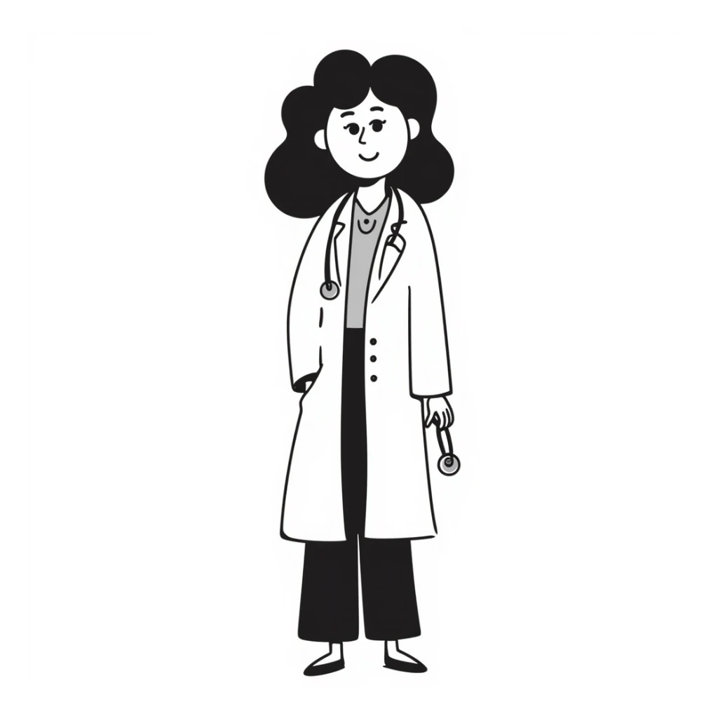 woman doctor sticker