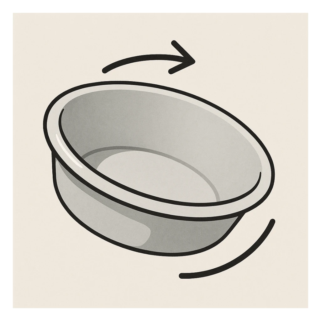 Bacino ruotato in senso orario sticker