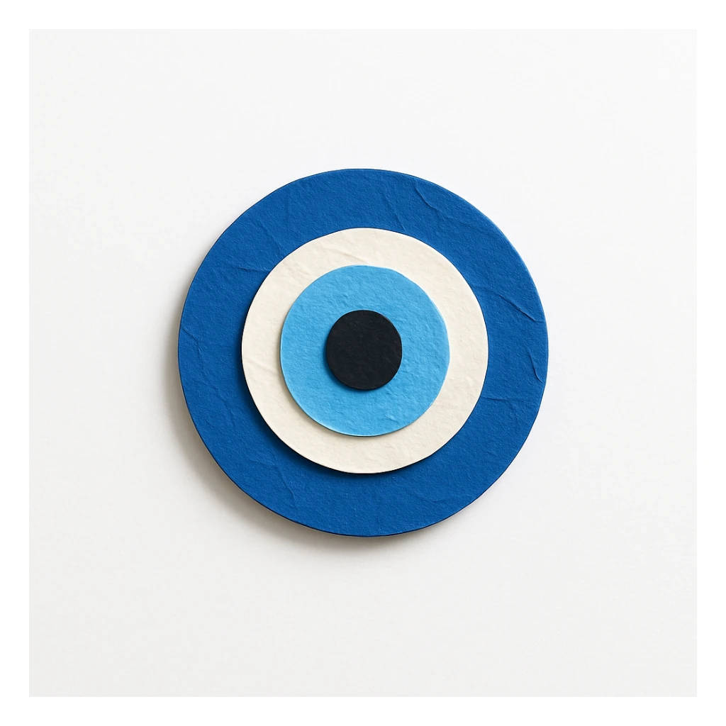 blue evil eye sticker