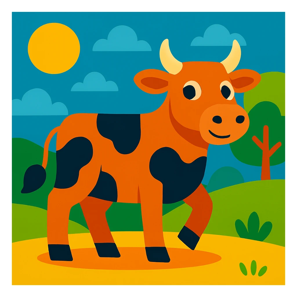 Cow sticker