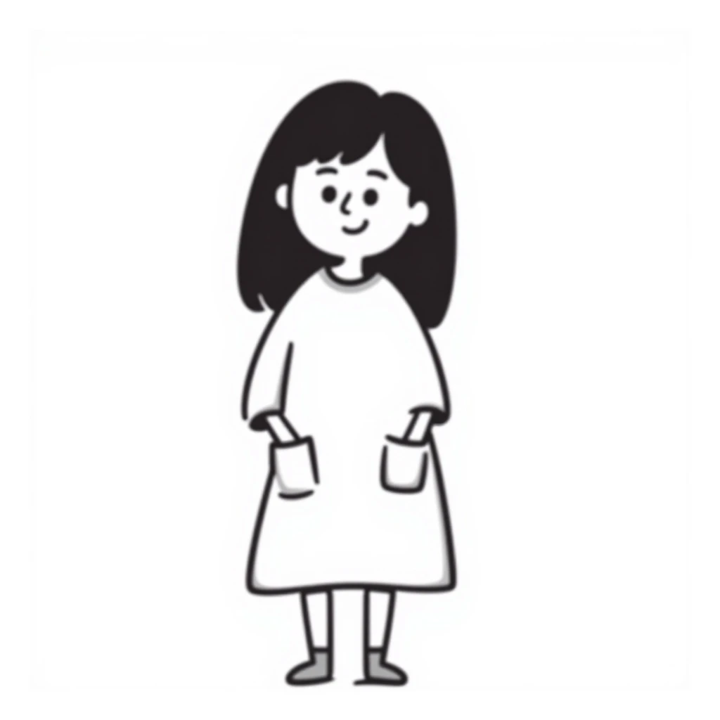 A beautiful, thin girl in a medical gown sticker