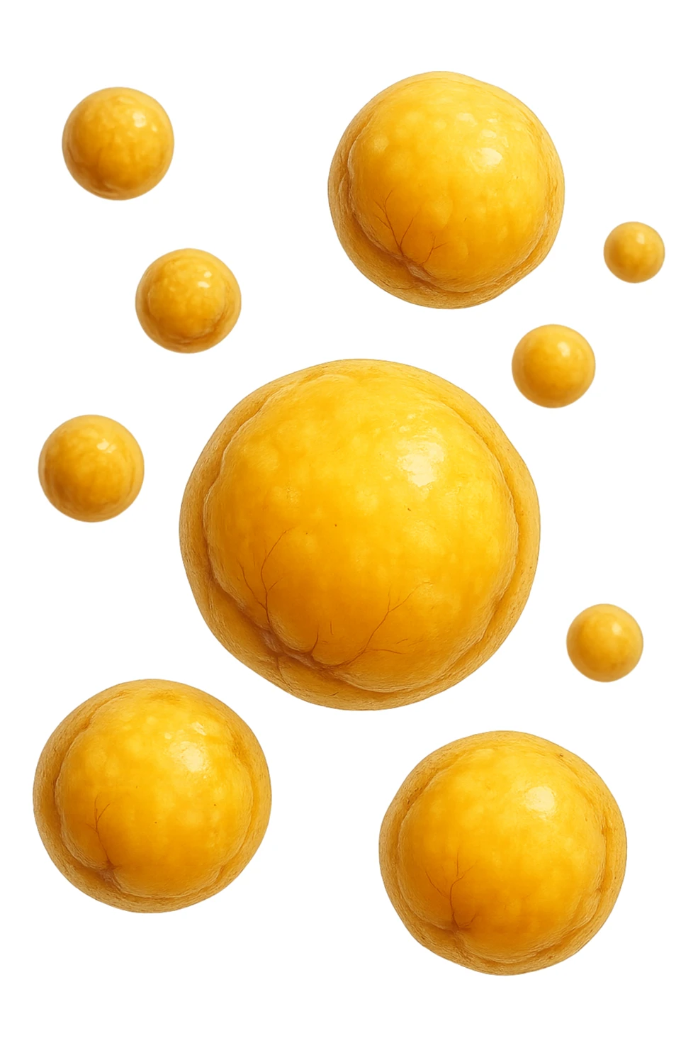 CELLULE DI GRASSO GIALLE FLUTTUANO IN ARIA sticker