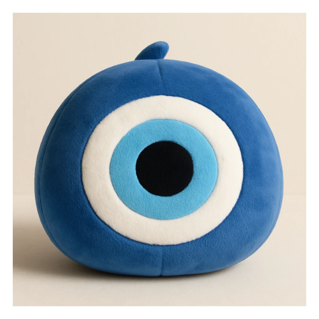 Evil eye 🧿 as a soft round plushie pillow squishmallow sticker