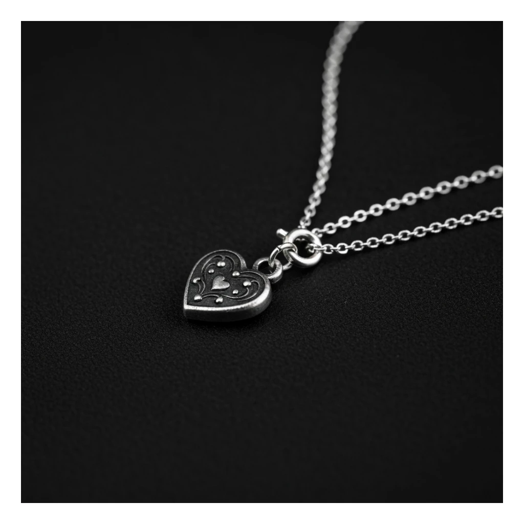 goth heart necklace, cute, expressive, minimal sticker
