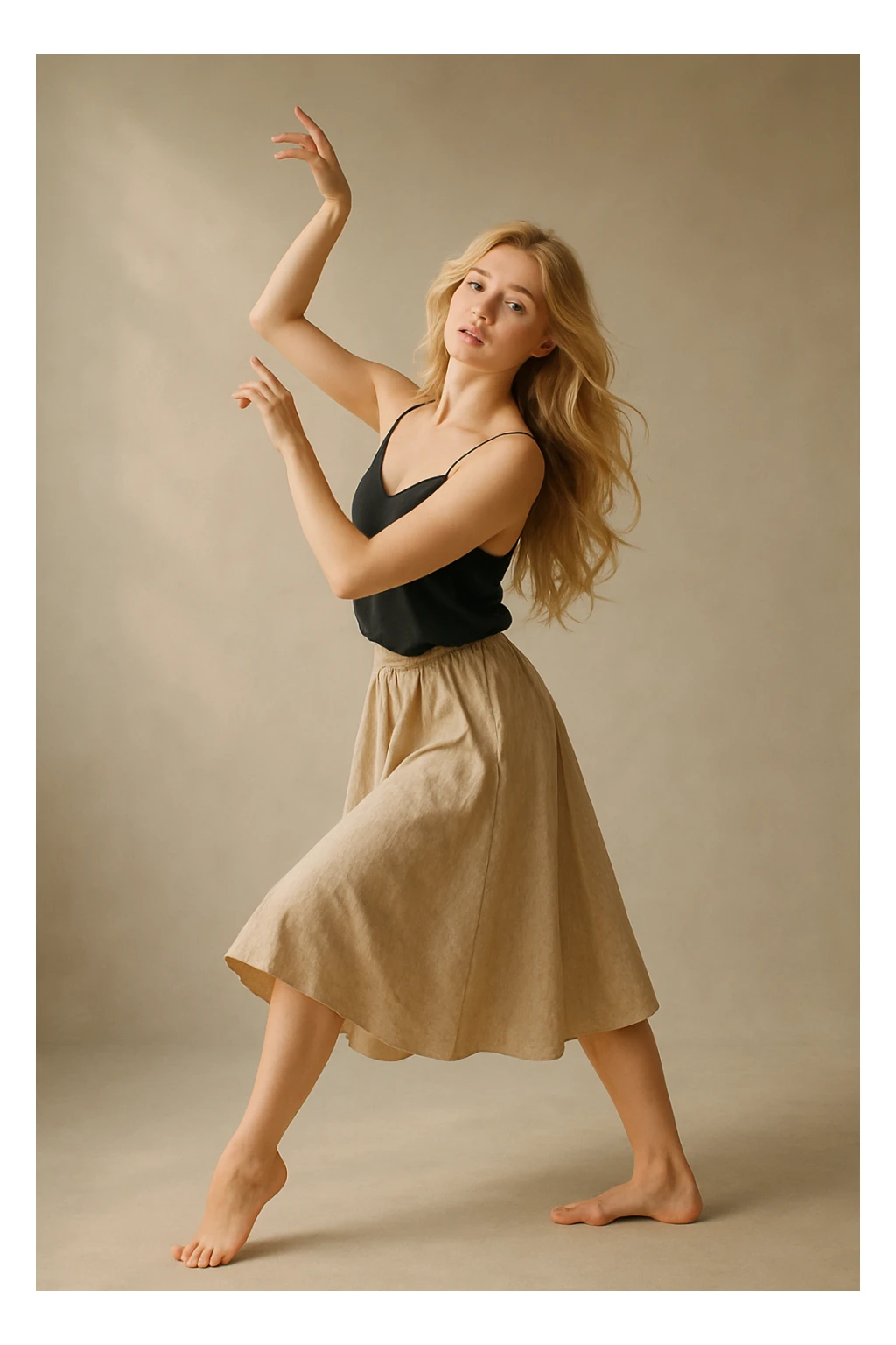 Blonde girl in pose feet sticker