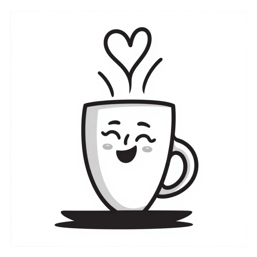 coffee emoji doodle sticker