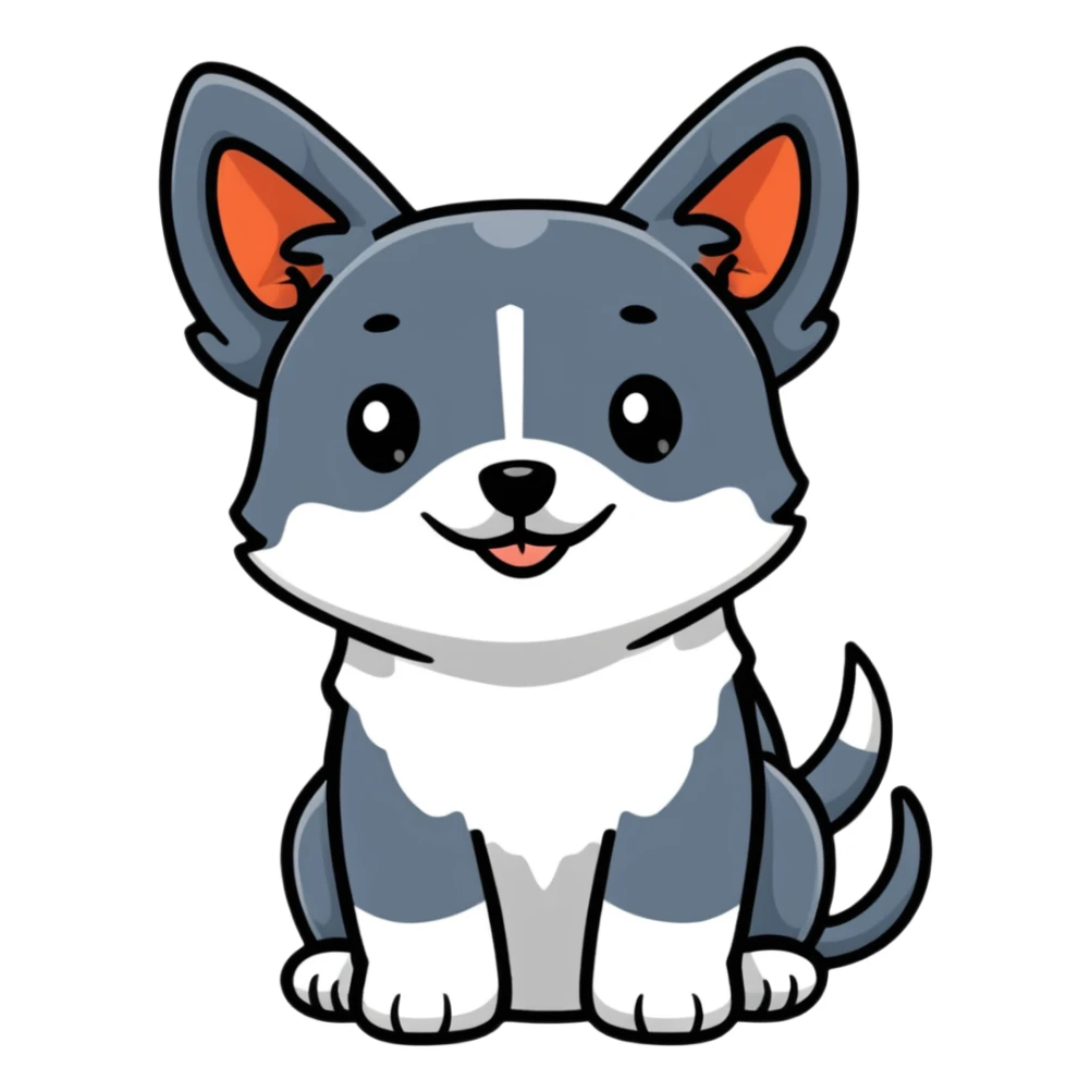 a cute dog sticker