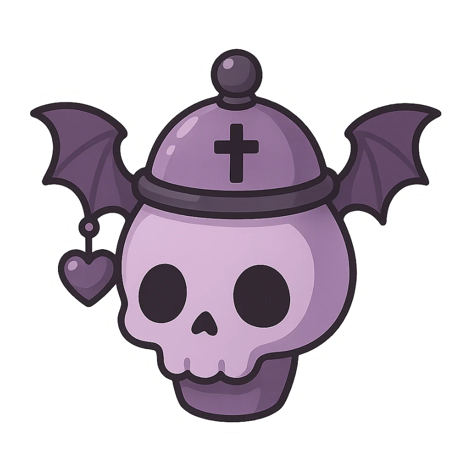 Purple goth object sticker