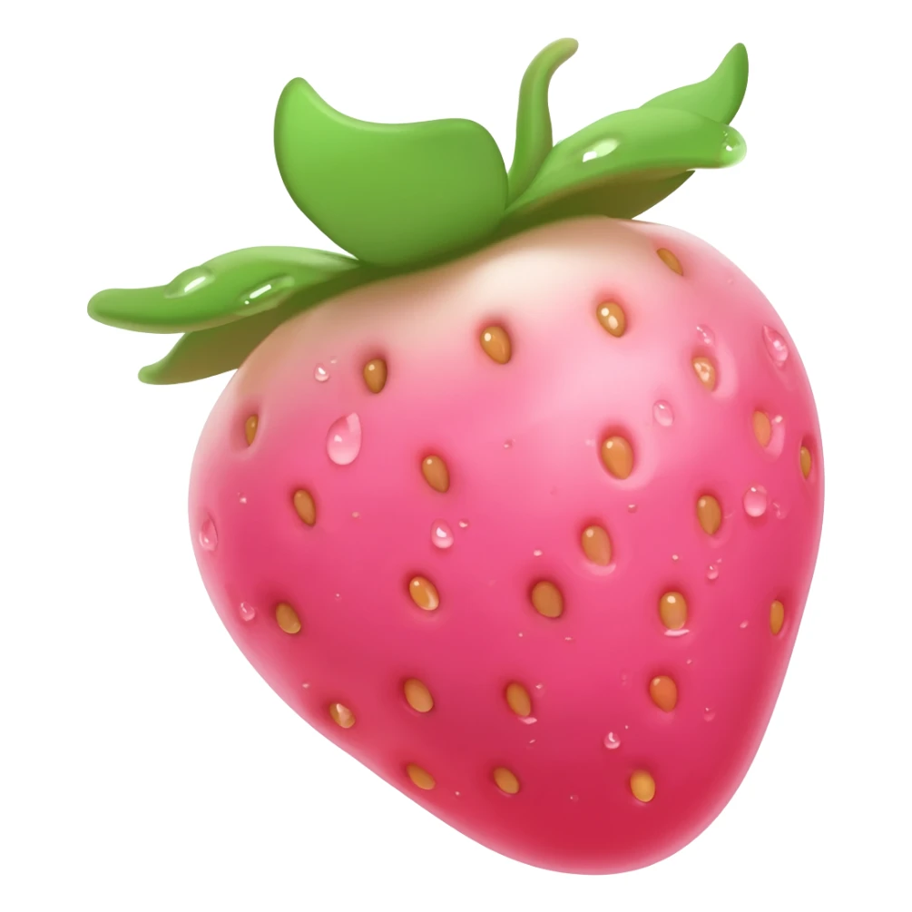 Baby pink strawberry sticker