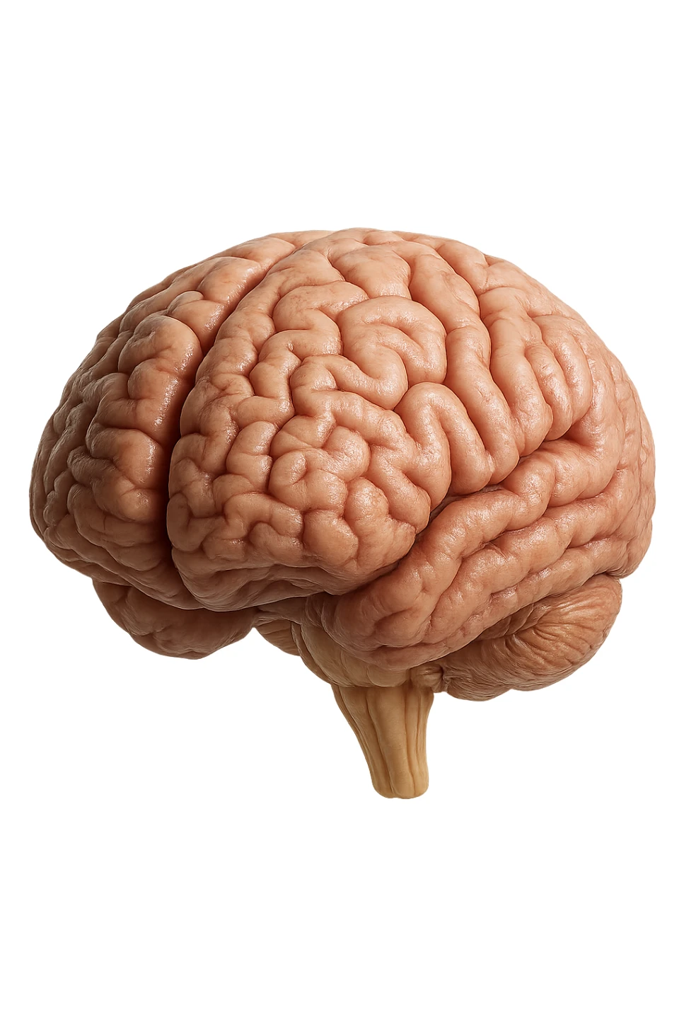 cervello umano anatomico in 3d, iperrealistica in 3d sticker