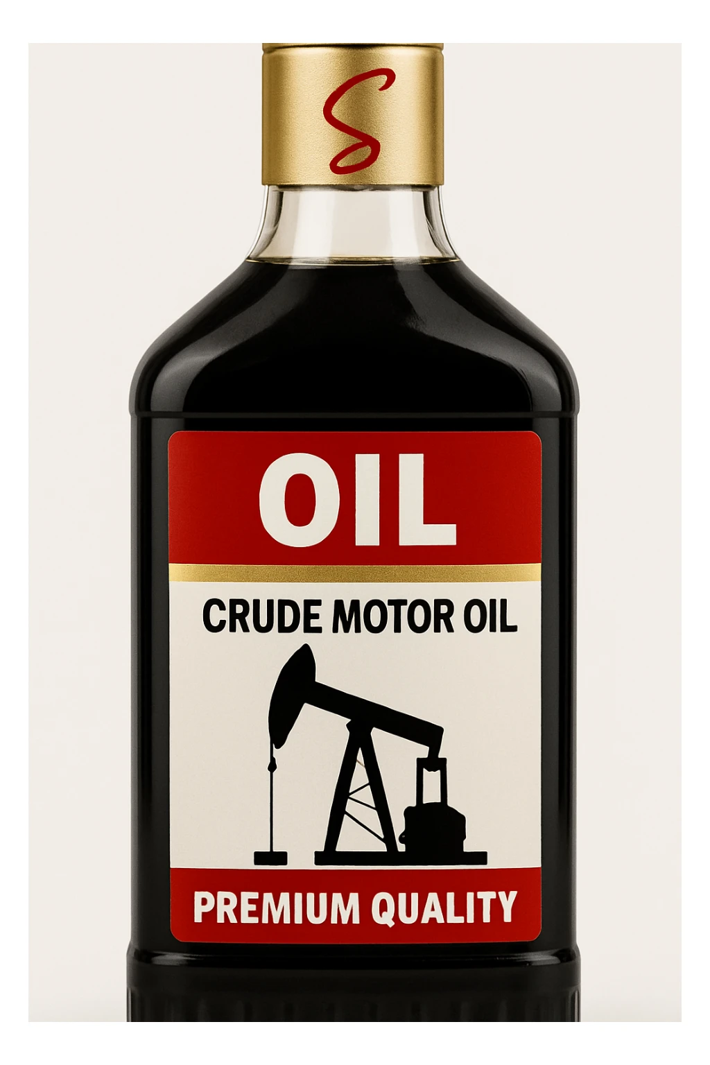 нарисуй в стиле как выше бутылку нефти по форме как во вложении sticker