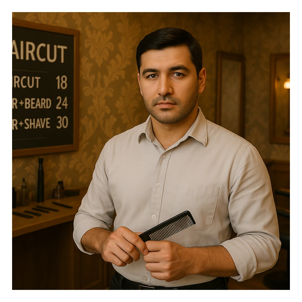 Now all that's left is the barber, take out the rest. sticker