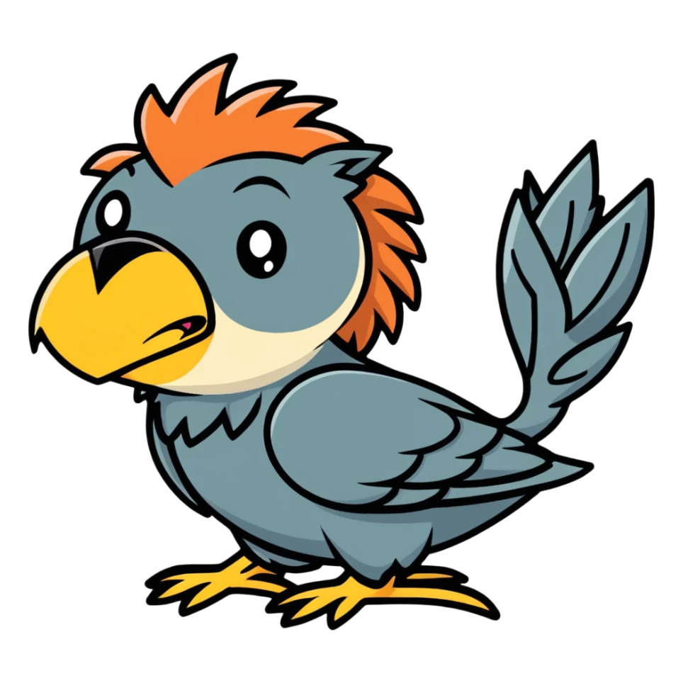 lion bird hybrid, cartoonish sticker style sticker
