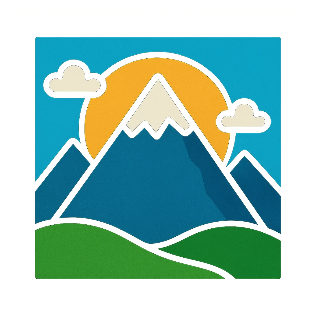 little alchemy style icon
subject: mountain
border: medium-black sticker