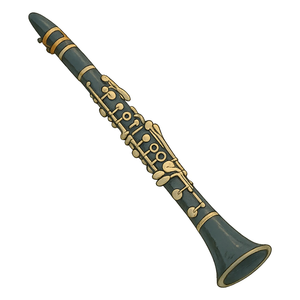 ghibli style clarinet with mouthpiece sticker