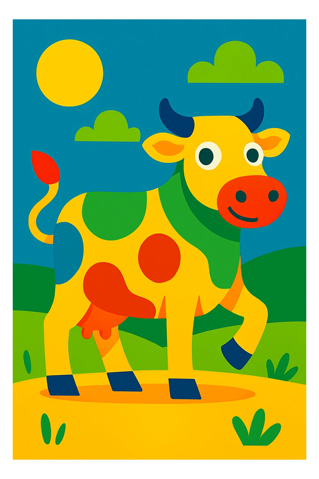 Cow sticker