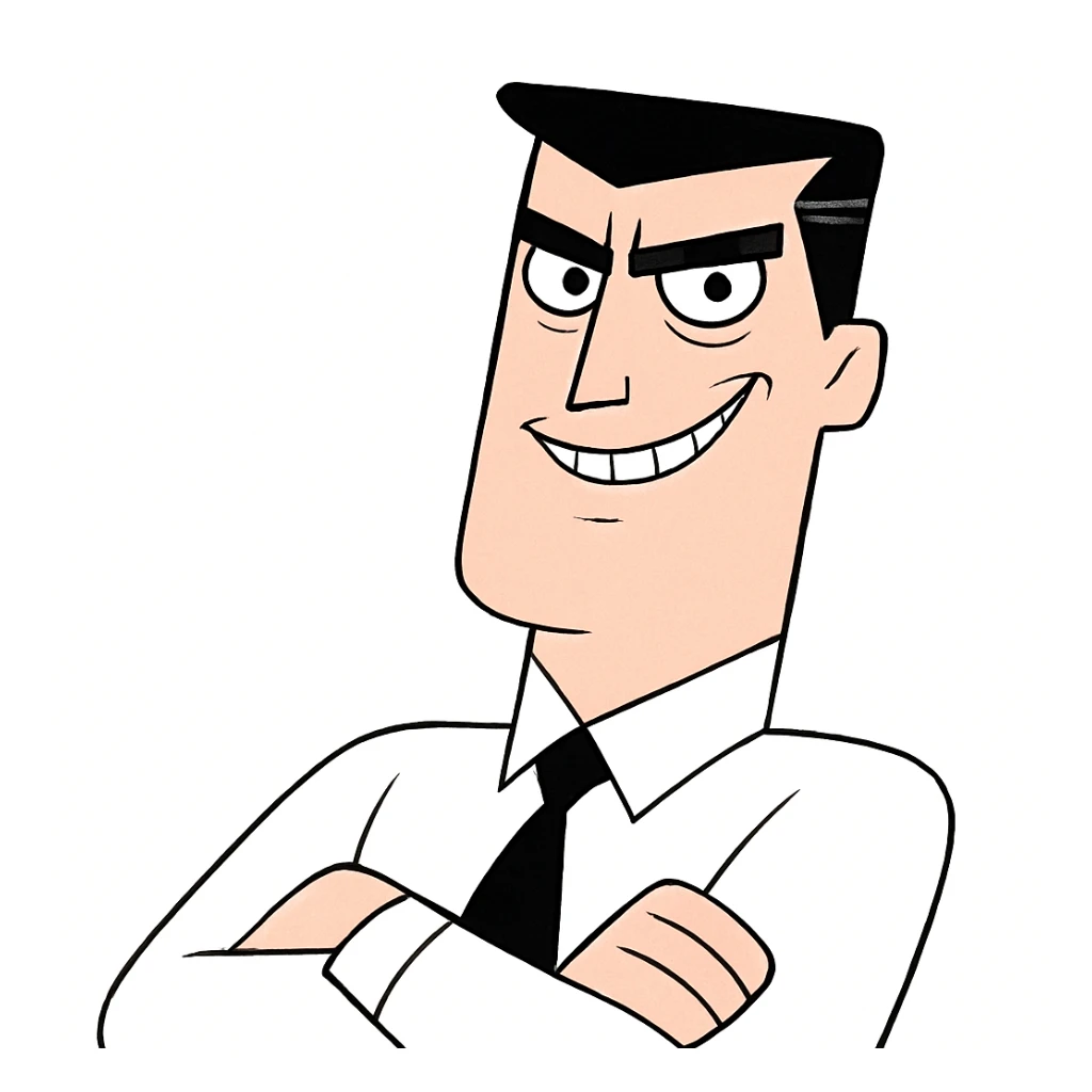 Keep the picture quality and style exactly the same as the original image. Make the face a bit scary by giving the eyes a more intense, unsettling stare and the mouth a subtle sinister or creepy grin. No other changes. sticker