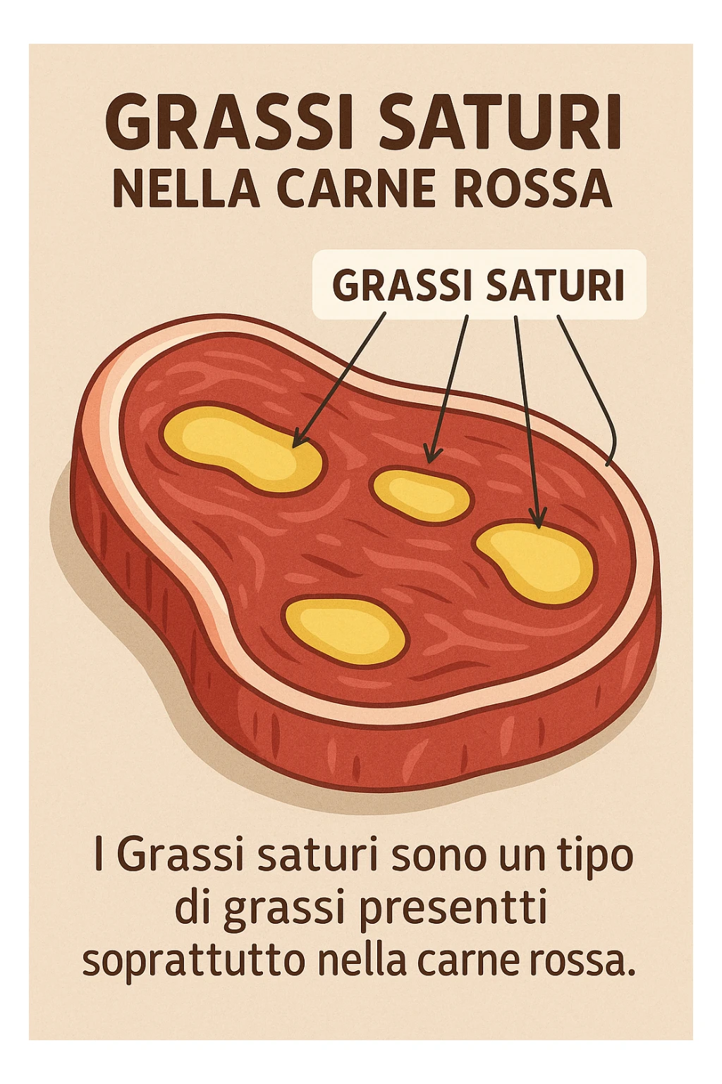 grassi saturi carne rossa in italiano sticker
