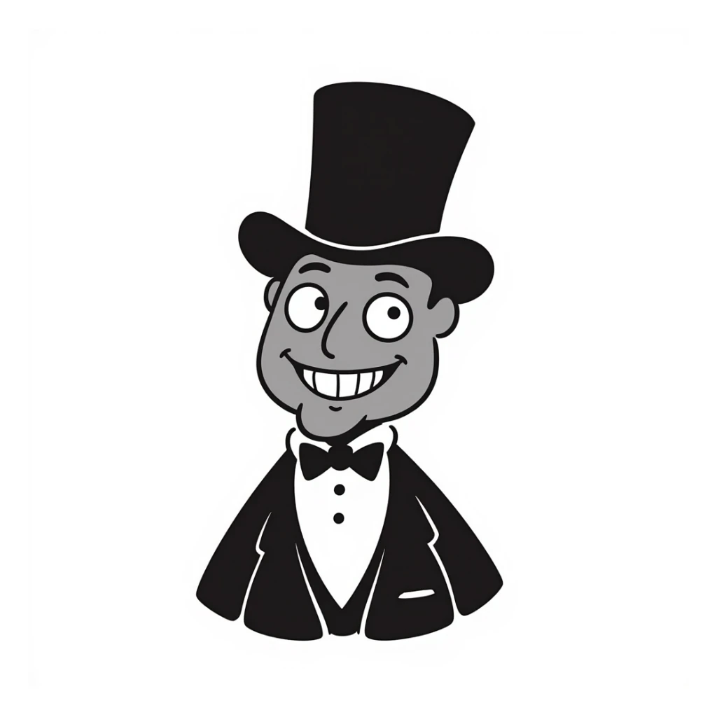 A murloc from World of Warcraft dressed as Abraham Lincoln sticker