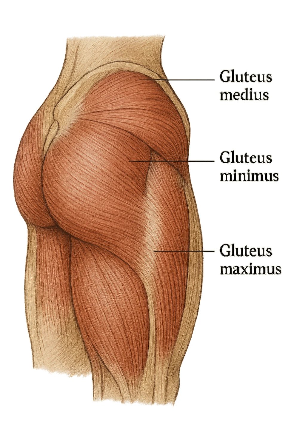 glutei gruppo muscolare sticker