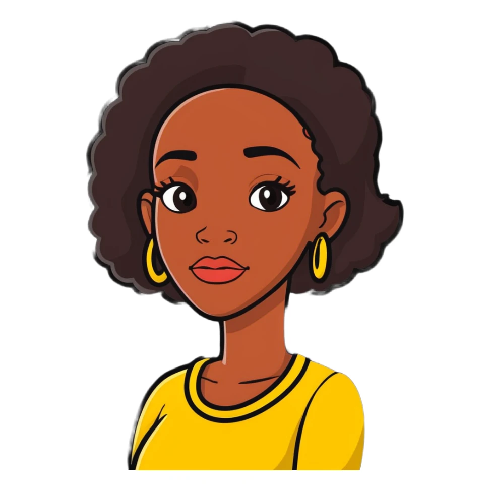 Jamaican woman giving the side eye sticker