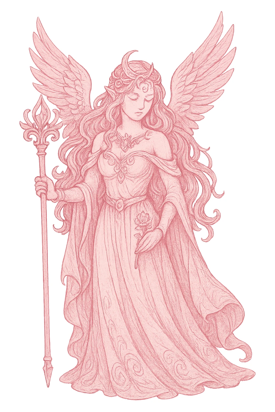 pink fantasy, no background sticker