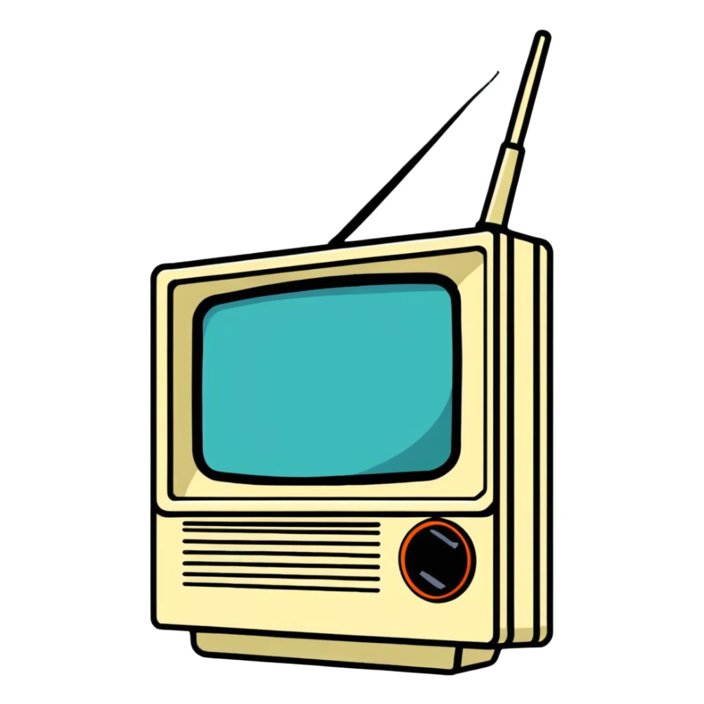 1980s Sony Watchman portable TV sticker