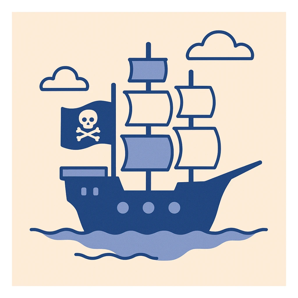 pirate ship sticker